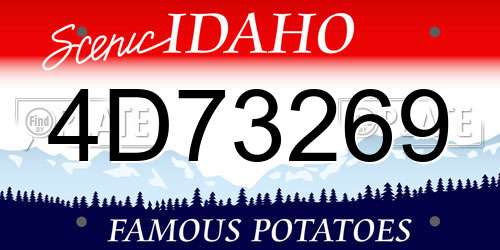4D73269 Idaho License Plate