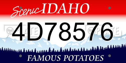 4D78576 Idaho License Plate