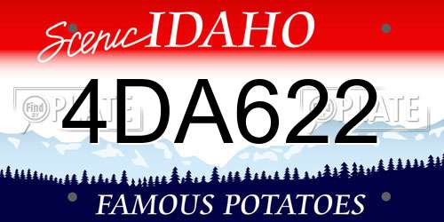4DA622 Idaho License Plate