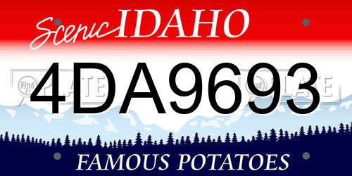 4DA9693 Idaho License Plate