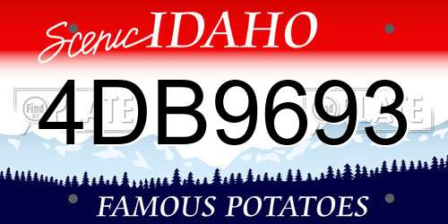 4DB9693 Idaho License Plate