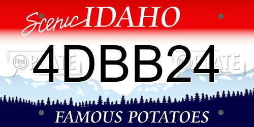4DBB24 Idaho License Plate