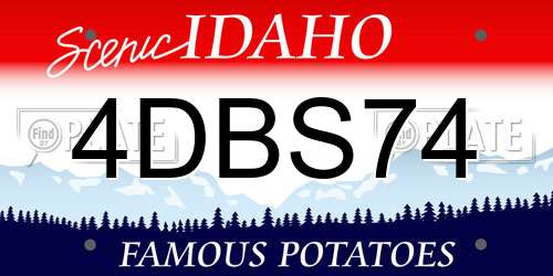 4DBS74 Idaho License Plate