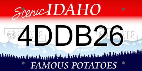 4DDB26 Idaho License Plate