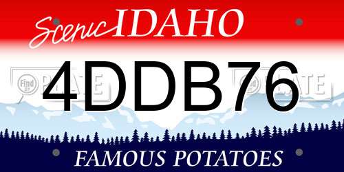 4DDB76 Idaho License Plate