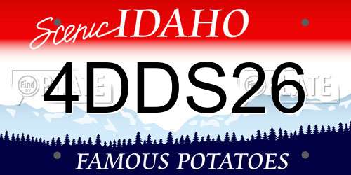 4DDS26 Idaho License Plate