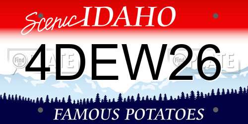 4DEW26 Idaho License Plate