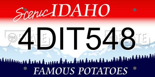 4DIT548 Idaho License Plate