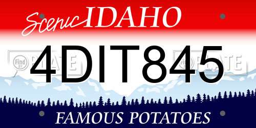 4DIT845 Idaho License Plate