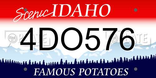 4DO576 Idaho License Plate