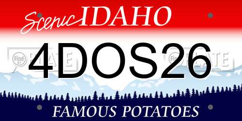 4DOS26 Idaho License Plate