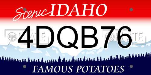 4DQB76 Idaho License Plate
