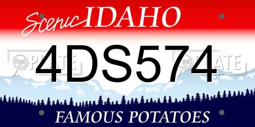 4DS574 Idaho License Plate