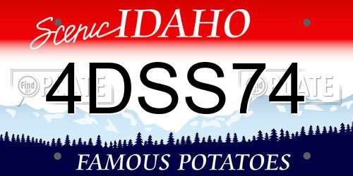 4DSS74 Idaho License Plate