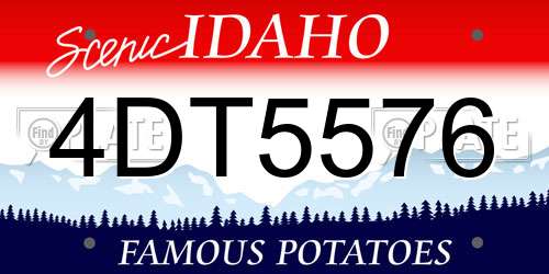 4DT5576 Idaho License Plate