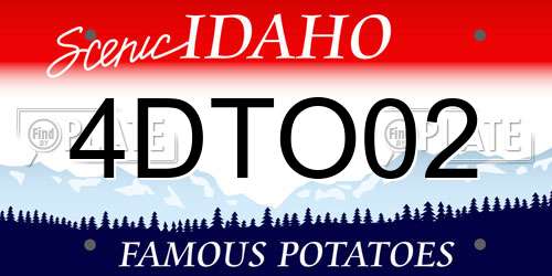 4DTO02 Idaho License Plate