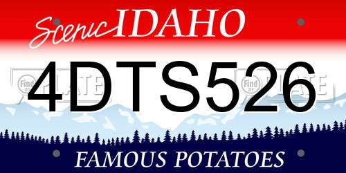 4DTS526 Idaho License Plate