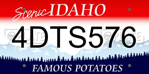 4DTS576 Idaho License Plate