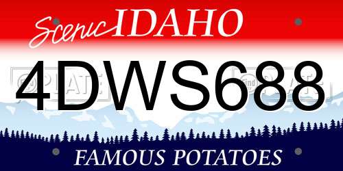 4DWS688 Idaho License Plate