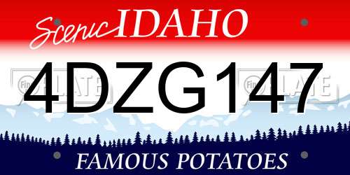 4DZG147 Idaho License Plate