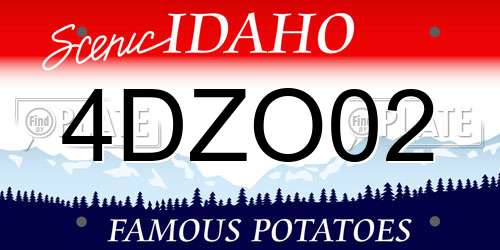 4DZO02 Idaho License Plate
