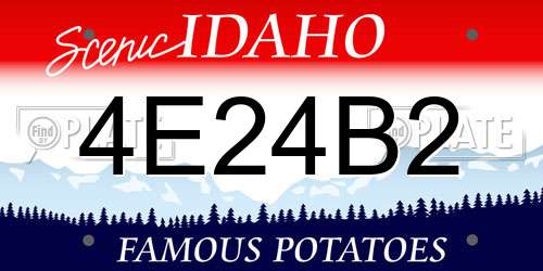 4E24B2 Idaho License Plate