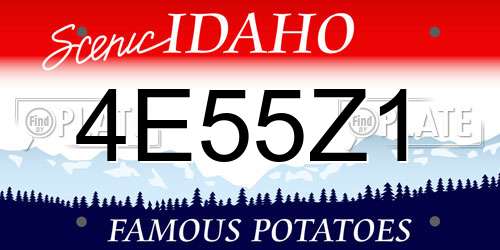 4E55Z1 Idaho License Plate
