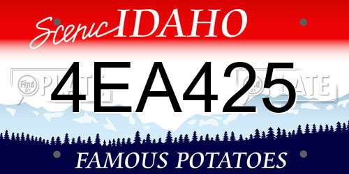 4EA425 Idaho License Plate