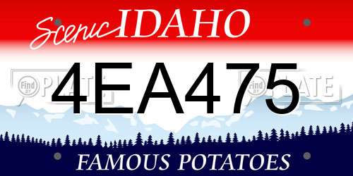 4EA475 Idaho License Plate