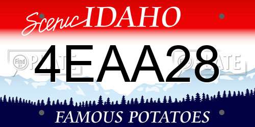 4EAA28 Idaho License Plate