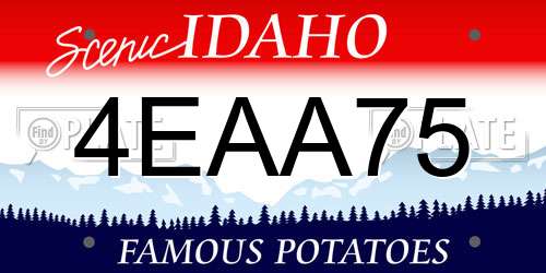 4EAA75 Idaho License Plate