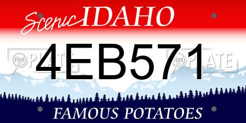 4EB571 Idaho License Plate