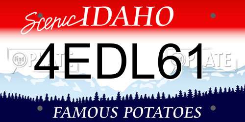 4EDL61 Idaho License Plate