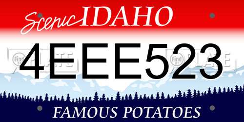 4EEE523 Idaho License Plate