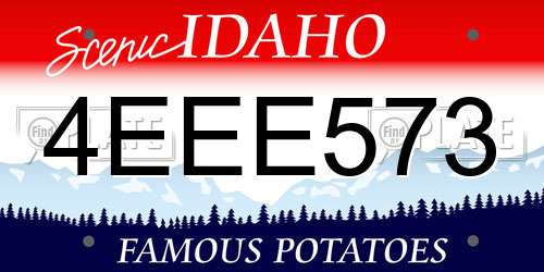 4EEE573 Idaho License Plate