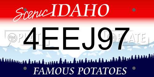 4EEJ97 Idaho License Plate