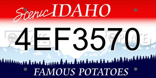 4EF3570 Idaho License Plate