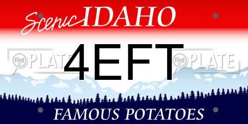 4EFT Idaho License Plate