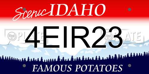 4EIR23 Idaho License Plate