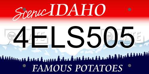 4ELS505 Idaho License Plate