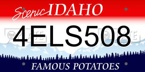 4ELS508 Idaho License Plate
