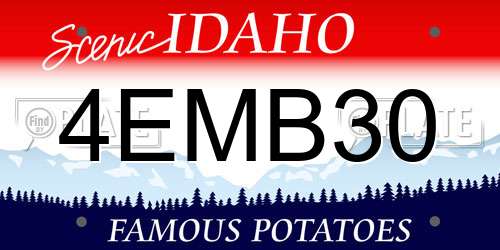 4EMB30 Idaho License Plate