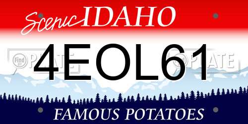 4EOL61 Idaho License Plate