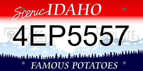 4EP5557 Idaho License Plate