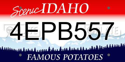 4EPB557 Idaho License Plate