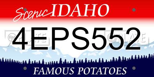 4EPS552 Idaho License Plate