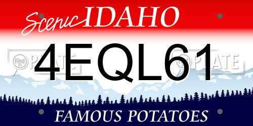 4EQL61 Idaho License Plate
