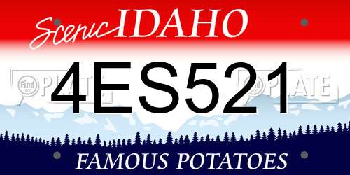 4ES521 Idaho License Plate