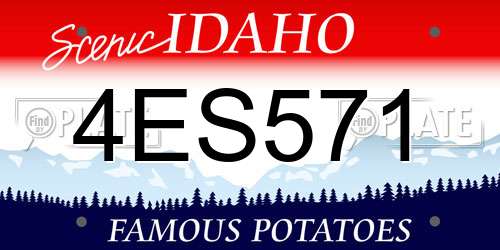 4ES571 Idaho License Plate