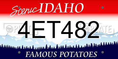4ET482 Idaho License Plate